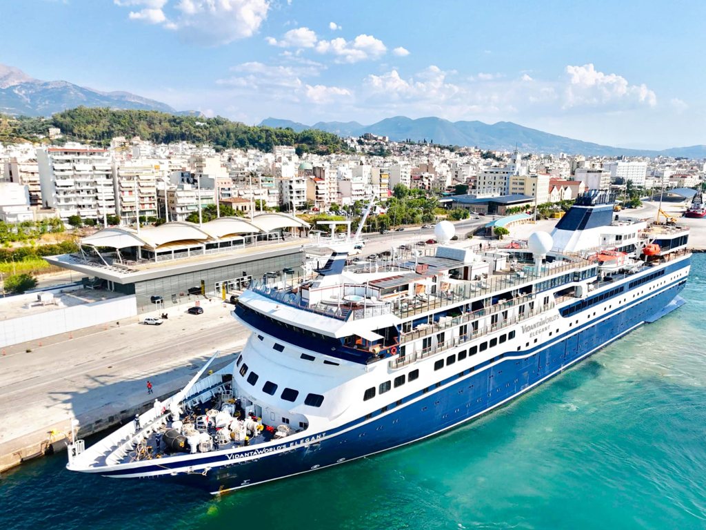 Ο ΟΛΠΑ Α.Ε. καλωσορίζει το κρουαζιερόπλοιο VIDANTAWORLD’S ELEGANT στο λιμάνι της Πάτρας