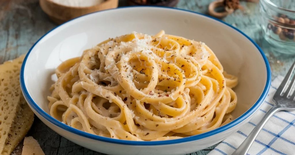 Cacio e Pepe με πεκορίνο και μαύρο πιπέρι